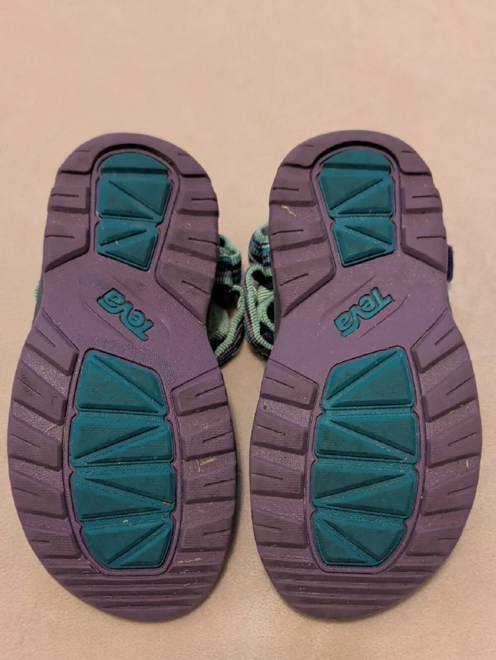 Teva Women's Blue and Green Patterned Outdoor Sandals